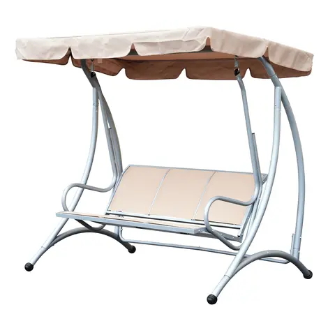 Buy Outsunny 3 Seater Bench Steel Outdoor Patio Porch Swing Chair from Furnituretta