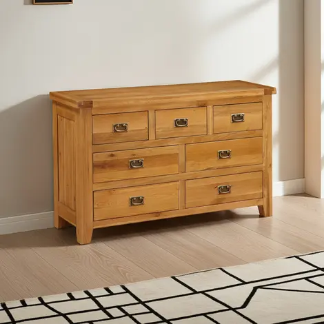 Buy Acorn Solid Oak Chest – 4+3 Drawer Storage from Furnituretta