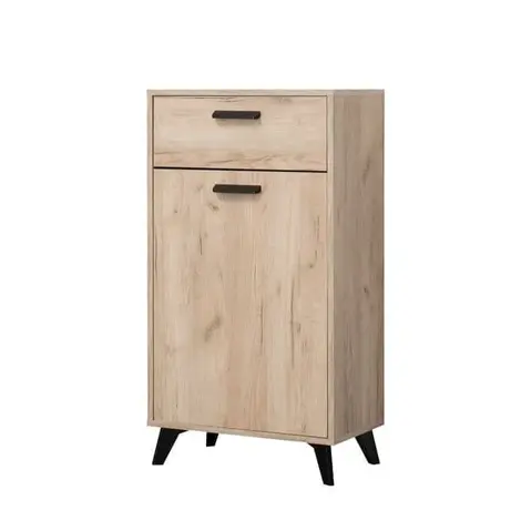 Buy Elgin Slim Narrow Sideboard Hallway Storage Unit Grey Oak Finish from Furnituretta