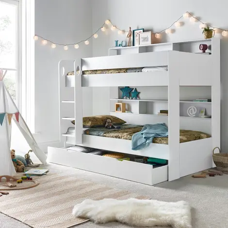 Oliver White Storage Bunk Bed Single, Colour: White, Size: Single (3ft), Width: 125.1, 4 for sale Buy Oliver White Storage Bunk Bed Single, Colour: White, Size: Single (3ft), Width: 125.1, 4 from Furnituretta