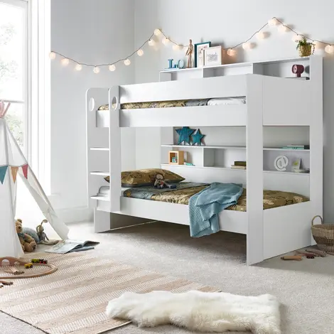 Oliver White Storage Bunk Bed Single, Colour: White, Size: Single (3ft), Width: 125.1 for sale Buy Oliver White Storage Bunk Bed Single, Colour: White, Size: Single (3ft), Width: 125.1 from Furnituretta