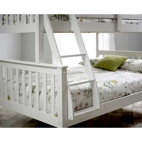 Carra White Triple Sleeper Bunk Bed, Colour: White, Size: Single (3ft) / Small Double (4ft), Width: 141, 4 for sale Buy Carra White Triple Sleeper Bunk Bed, Colour: White, Size: Single (3ft) / Small Double (4ft), Width: 141, 4 from Furnituretta