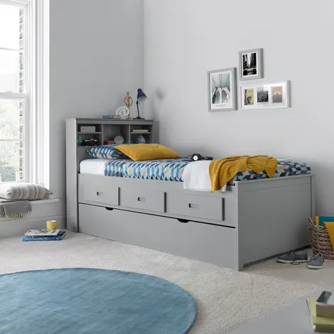 Veera Grey Guest Bed Single, Colour: Grey, Size: Single (3ft), Width: 101.5 for sale Buy Veera Grey Guest Bed Single, Colour: Grey, Size: Single (3ft), Width: 101.5 from Furnituretta