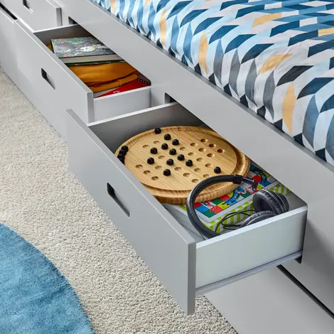 Veera Grey Guest Bed Single, Colour: Grey, Size: Single (3ft), Width: 101.5, 8 for sale Buy Veera Grey Guest Bed Single, Colour: Grey, Size: Single (3ft), Width: 101.5, 8 from Furnituretta
