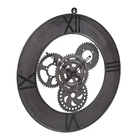 Buy Large Factory Style Metal Wall Clock from Furnituretta
