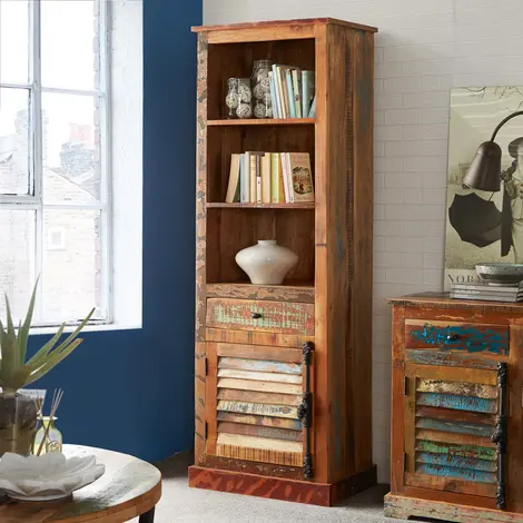 Buy Coastal Narrow Bookcase: Stylish Storage Solution from Furnituretta