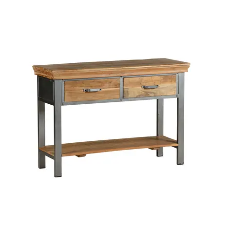 Buy Metropolis Industrial 2 Drawer Console Table from Furnituretta