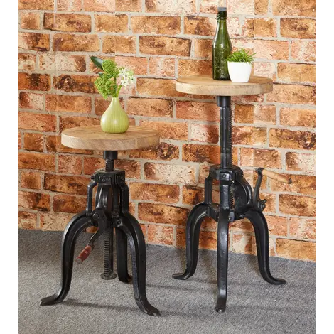 Buy Cosmo Industrial Small Crank Table from Furnituretta