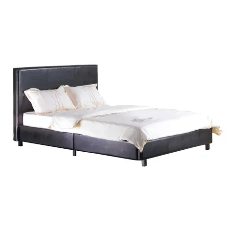 Fusion PU Double Bed Black, Colour: Black, Size: Double for sale Buy Fusion PU Double Bed Black, Colour: Black, Size: Double from Furnituretta