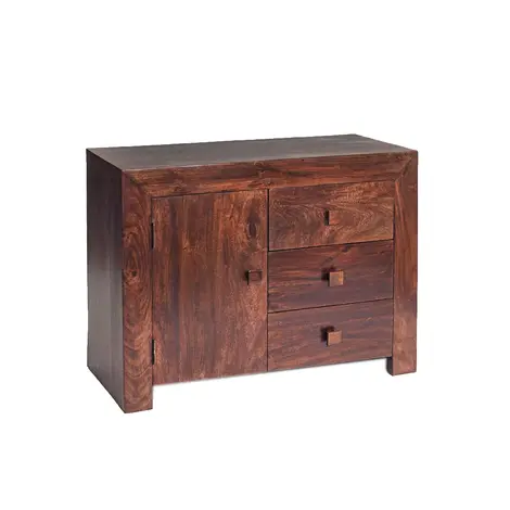 Buy Toko Dark Mango 3 Drawer Sideboard from Furnituretta