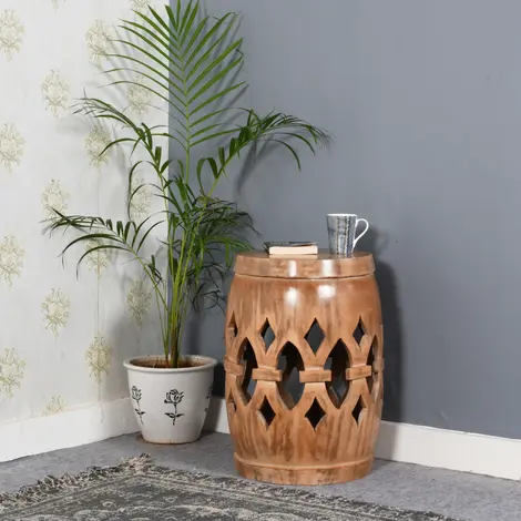 Buy Artwork Mango Wood Side Table from Furnituretta