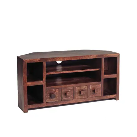 Buy Toko Dark Mango Corner TV Unit from Furnituretta