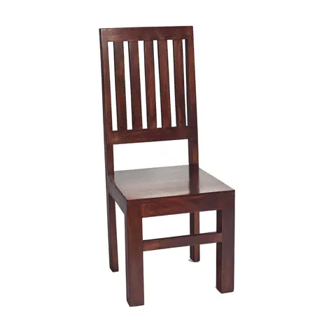 Buy Toko Dark Mango Slat Back Chair (Sold In Pairs) from Furnituretta