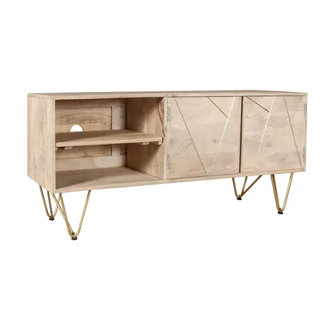 Buy Light Gold Plasma Media Unit from Furnituretta