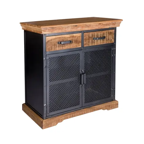 Buy Metropolis Industrial 2 Drawer Sideboard from Furnituretta