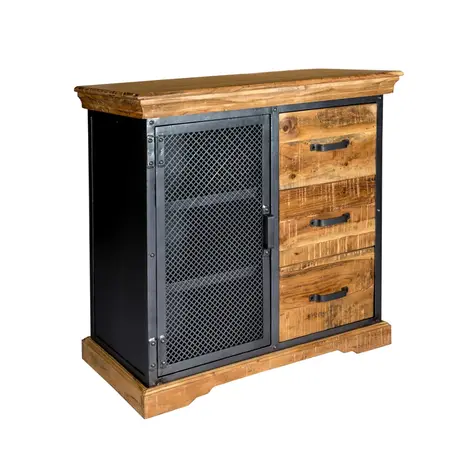 Buy Metropolis Industrial 3 Drawer Sideboard from Furnituretta