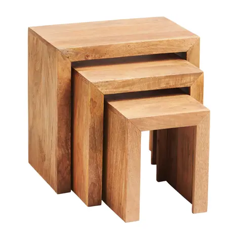 Buy Toko Light Mango Nest of 3 Tables from Furnituretta
