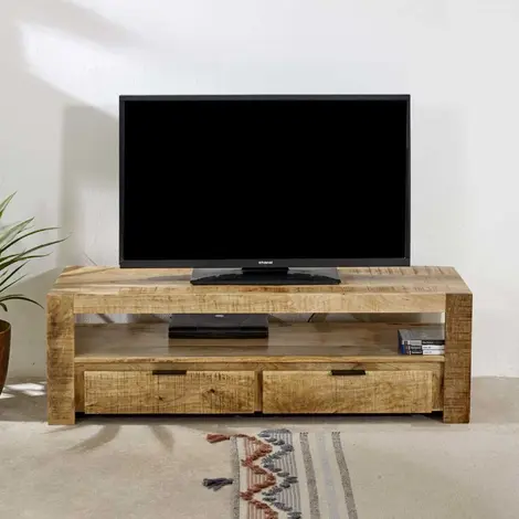 Buy Surrey Solid Wood TV Stand with 2 Drawers from Furnituretta
