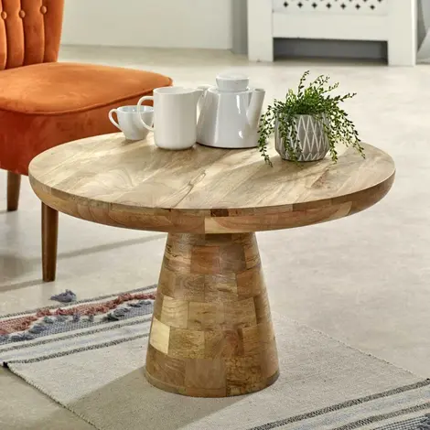 Buy Surrey Solid Wood Mushroom Style Coffee Table from Furnituretta