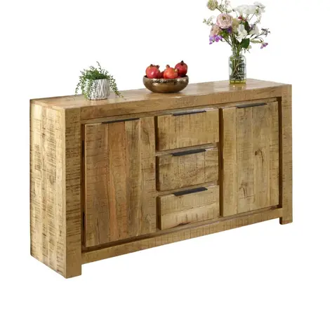 Buy Surrey Solid Wood Large Sideboard 2 Door 3 Drawer from Furnituretta