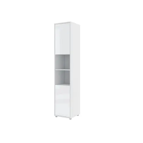 Buy BC-08 Tall Storage Cabinet for Vertical Wall Bed Concept White Gloss, Colour: White Gloss, Width: 45 from Furnituretta