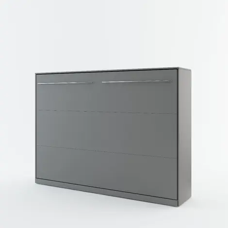 Buy CP-04 Horizontal Wall Bed Concept 140cm with Over Bed Unit Grey Matt, Colour: Grey Matt, Size: 140 x 200cm, Width: 215 from Furnituretta