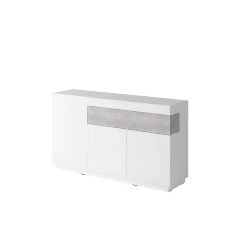 Silke 43 Sideboard Cabinet White Gloss / Concrete Grey, Colour: White Gloss / Concrete Grey, Width: 150, 4 for sale Buy Silke 43 Sideboard Cabinet White Gloss / Concrete Grey, Colour: White Gloss / Concrete Grey, Width: 150, 4 from Furnituretta