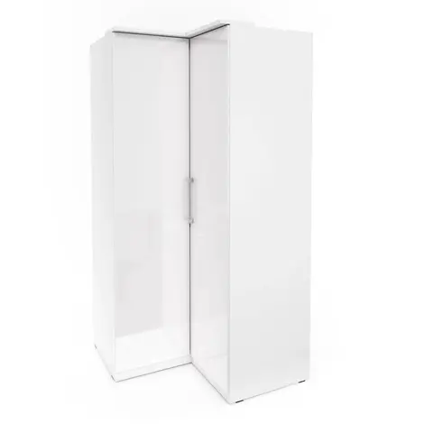 Buy Optima 16 Corner Wardrobe White, Colour: White, Width: 109 from Furnituretta