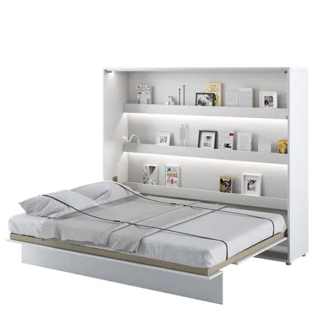 Buy BC-14 Horizontal Wall Bed Concept White Gloss 160cm, Colour: White Gloss, Size: 160 x 200cm from Furnituretta