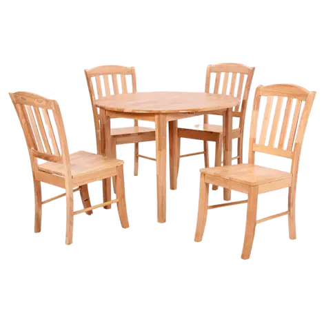 Buy Southall Dropleaf Dining Set – Natural Finish (4-Seater) from Furnituretta