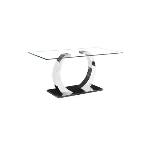 Buy Phoenix Dining Table – Black Satin MDF Base (160 cm) from Furnituretta
