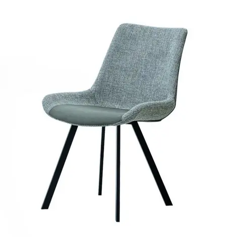 Buy Waterloo Fabric & PU Dining Chair Cappuccino & Black from Furnituretta