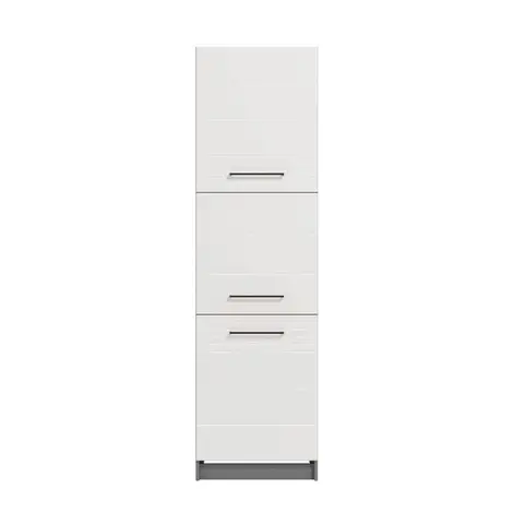 Buy Prescot Tall Kitchen Larder Unit Pantry Cupboard White High Gloss and Grey from Furnituretta