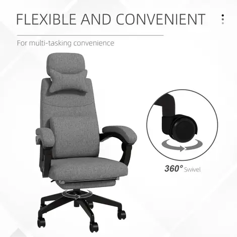 Vinsetto Linen-Look Office Chair, with 160??° Reclining Back, 7 for sale Buy Vinsetto Linen-Look Office Chair, with 160??° Reclining Back, 7 from Furnituretta