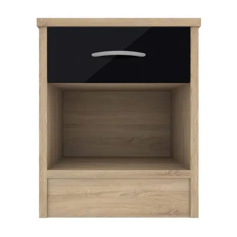 Buy Bardalona Bedside Cabinet Black Gloss from Furnituretta