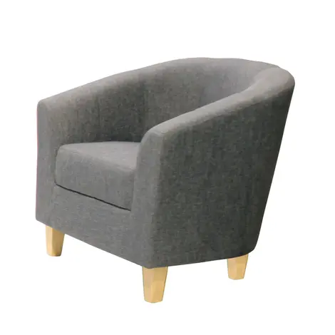 Buy Claridon 1 Seater Sofa Linen Fabric Dark Grey from Furnituretta
