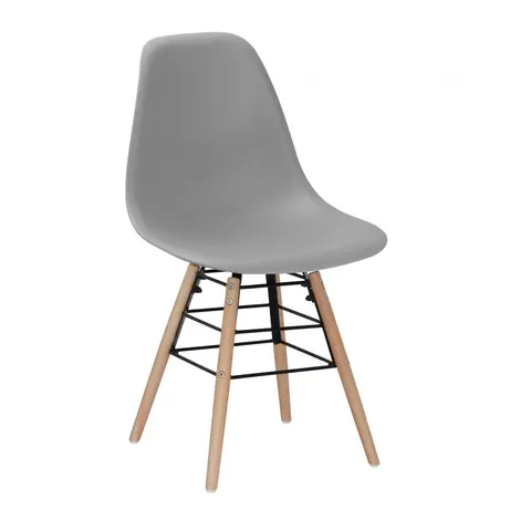 Lilly Plastic (PP) Chairs with Solid Beech Legs Grey Light (4s), Colour: Light Grey for sale Buy Lilly Plastic (PP) Chairs with Solid Beech Legs Grey Light (4s), Colour: Light Grey from Furnituretta