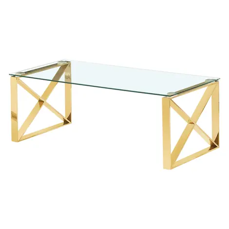 Buy Ningbo Gold Clear Glass Coffee Table from Furnituretta