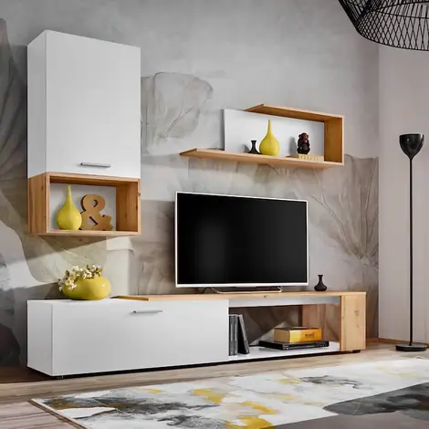 Buy Maze II TV Entertainment Unit, Colour: White, Width: 200 from Furnituretta