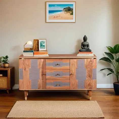 Buy Natural Elegance: Wilton 2 Door 3 Drawer Sideboard from Furnituretta