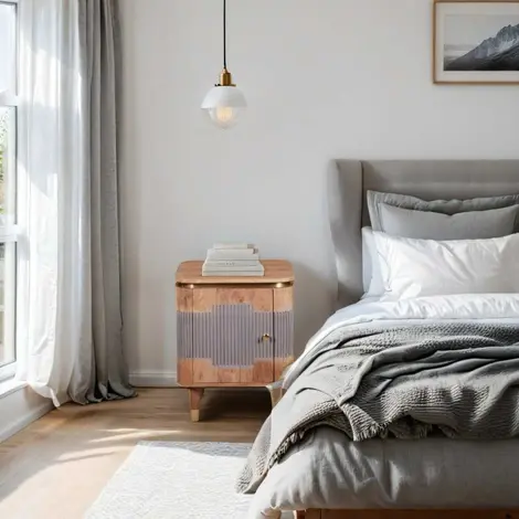 Buy Stylish Bedside Companion: Wilton Acacia Wood Table from Furnituretta