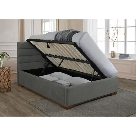 Mayfair Ottoman King Size Bed: Modern Design & Ample Storage, Colour: Light Grey, Size: 5ft/King , Width: 168, 5 for sale Buy Mayfair Ottoman King Size Bed: Modern Design & Ample Storage, Colour: Light Grey, Size: 5ft/King , Width: 168, 5 from Furnituretta