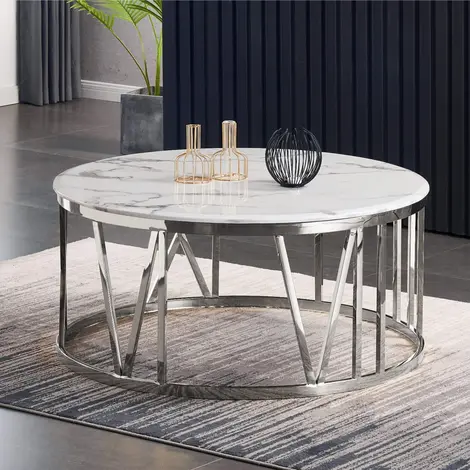 Buy Bonita Marble Coffee Table: Round & Stylish from Furnituretta