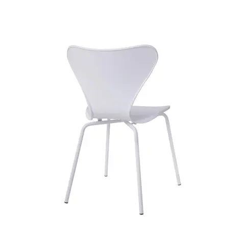 Sienna Plastic Chairs: Stylish & Stackable (White & Metal), Colour: White, 6 for sale Buy Sienna Plastic Chairs: Stylish & Stackable (White & Metal), Colour: White, 6 from Furnituretta