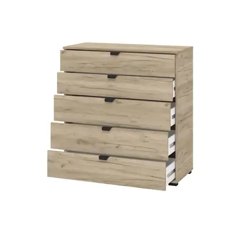 Kinross Chest of Drawers: Sleek & Functional Storage, Colour: Oak, 4 for sale Buy Kinross Chest of Drawers: Sleek & Functional Storage, Colour: Oak, 4 from Furnituretta