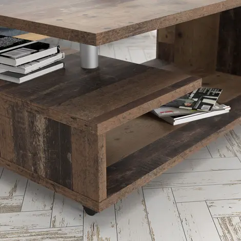 Bailey Coffee Table in Old Vintage Wood, Colour: Old Vintage Wood, Width: 105, 8 for sale Buy Bailey Coffee Table in Old Vintage Wood, Colour: Old Vintage Wood, Width: 105, 8 from Furnituretta
