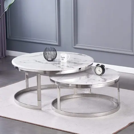 Buy Margate Marble Coffee Table Set: Elevate Your Living Room from Furnituretta