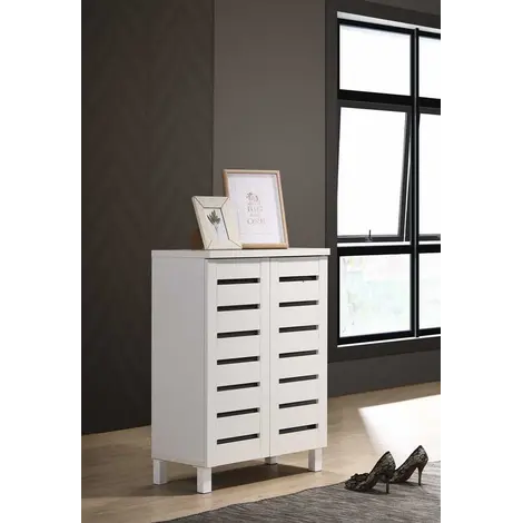 Organize Your Shoes in Style with White 2-Door Shoe Cabinet, 3 for sale Buy Organize Your Shoes in Style with White 2-Door Shoe Cabinet, 3 from Furnituretta