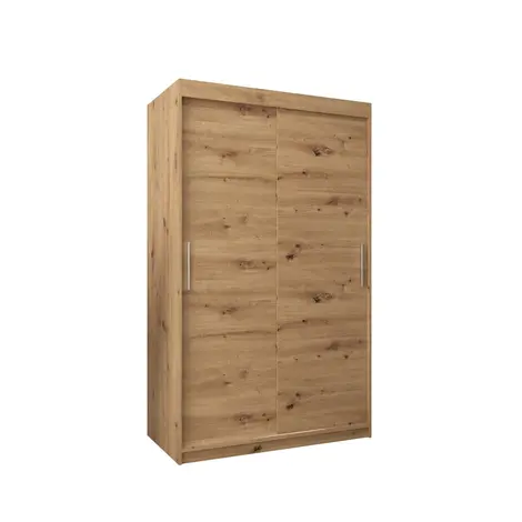Buy Tokyo Sliding Door Wardrobe 120cm, Colour: Oak Artisan, Width: 120 from Furnituretta