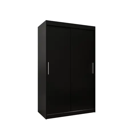 Buy Tokyo Sliding Door Wardrobe 120cm, Colour: Black, Width: 120 from Furnituretta